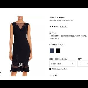 Stunning Aidan Mattox Scuba -Crepe Dress